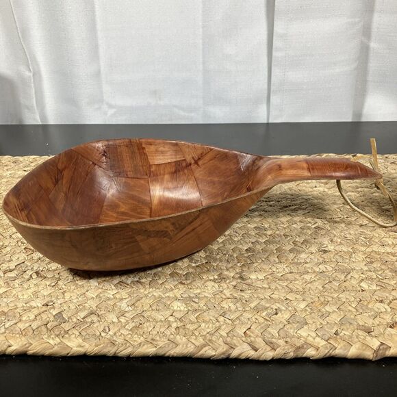 Vintage Woven Wood Water Scooper Made In Taiwan Armbee - Picture 4 of 7
